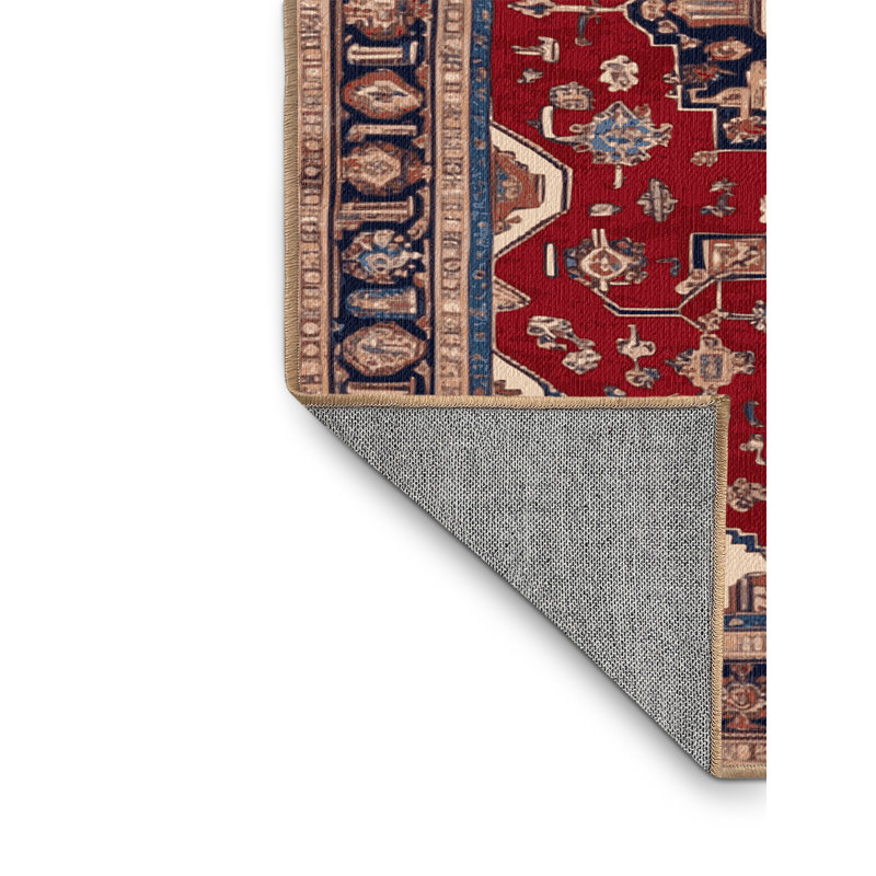 Tapis brun lavable à la machine, Rond 8 pi x 8 pi