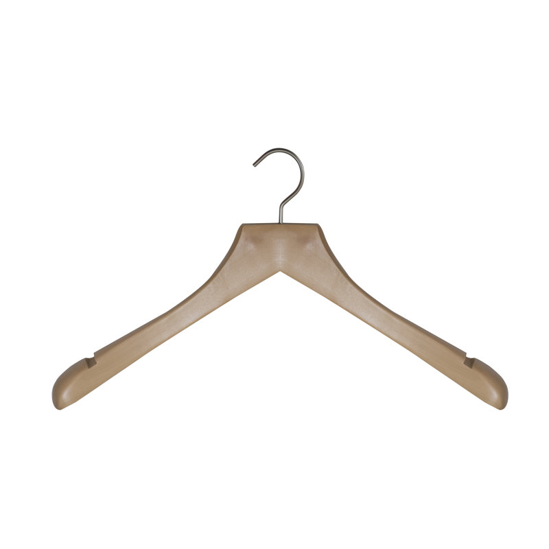 Wood Standard Hanger for Suit/Coat, Natural Low Gloss