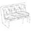 Eloise Vintage Floral Tufted Loveseat with Nailhead Trim