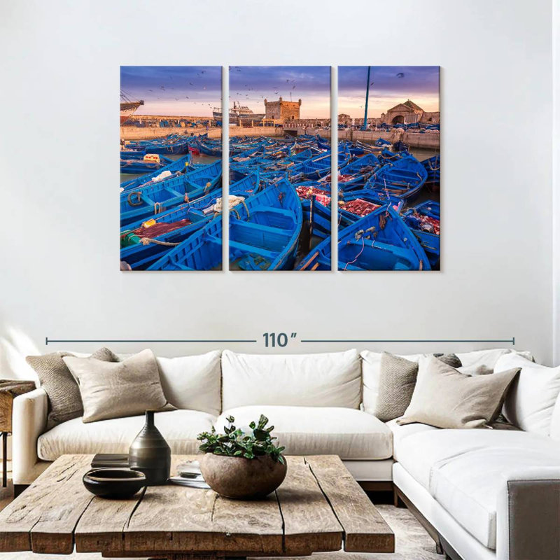 Mehar Essaouira Port Boats, 48" H x 74" W