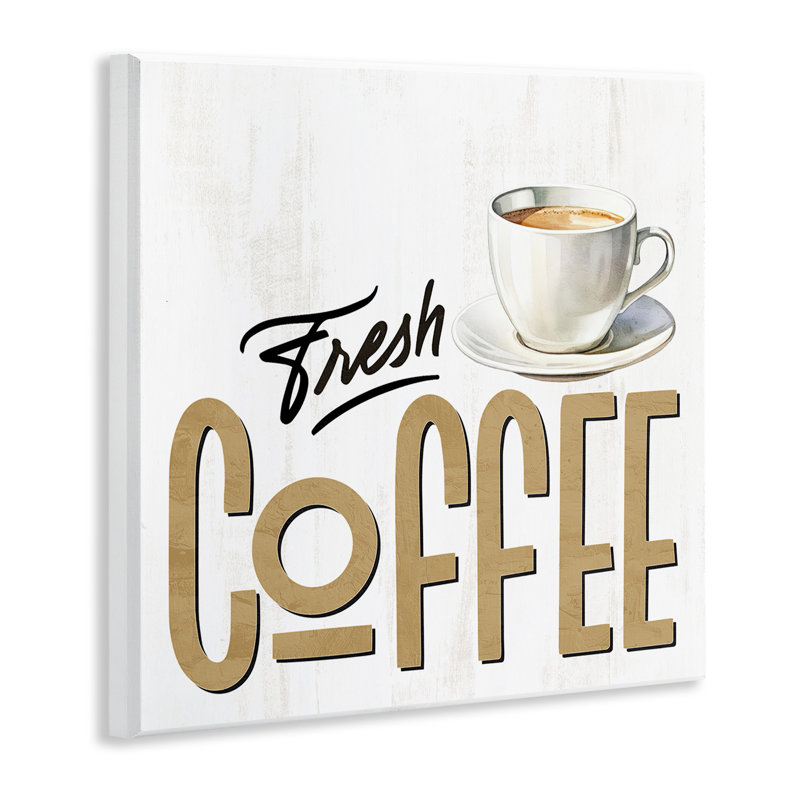 Plaque murale «Fresh Hot Coffee», design par Kim Allen