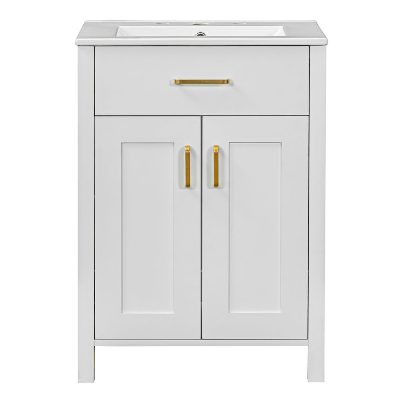 Ensemble de meuble-lavabo avec lavabo en céramique