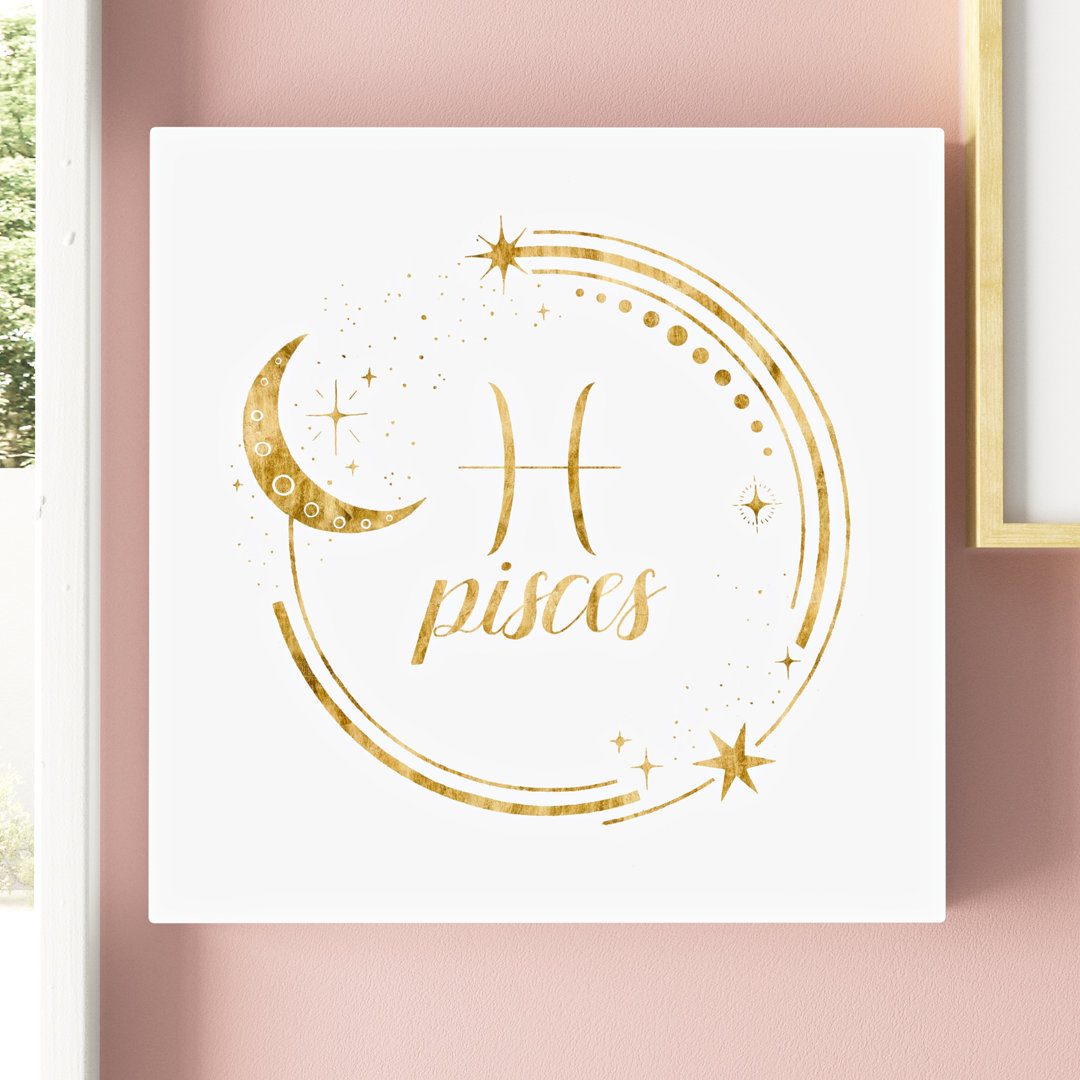 Gilded Astrology XII by Grace Popp - Wrapped Canvas Graphic Art Mistana™ Teen 