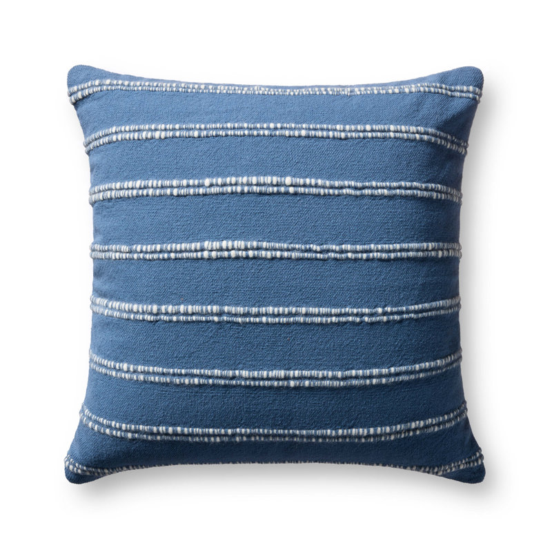 Magnolia Home by Joanna Gaines x Loloi Landry Accent Pillow, Blue, Pillow Cover Only - No Insert