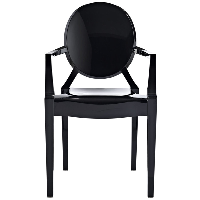 Fauteuil de salle à manger noir Casper, Noir