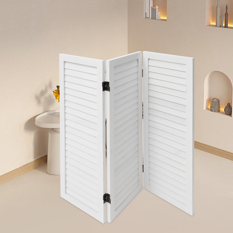 3 Panel  Freestanding Room Divider Screen, White