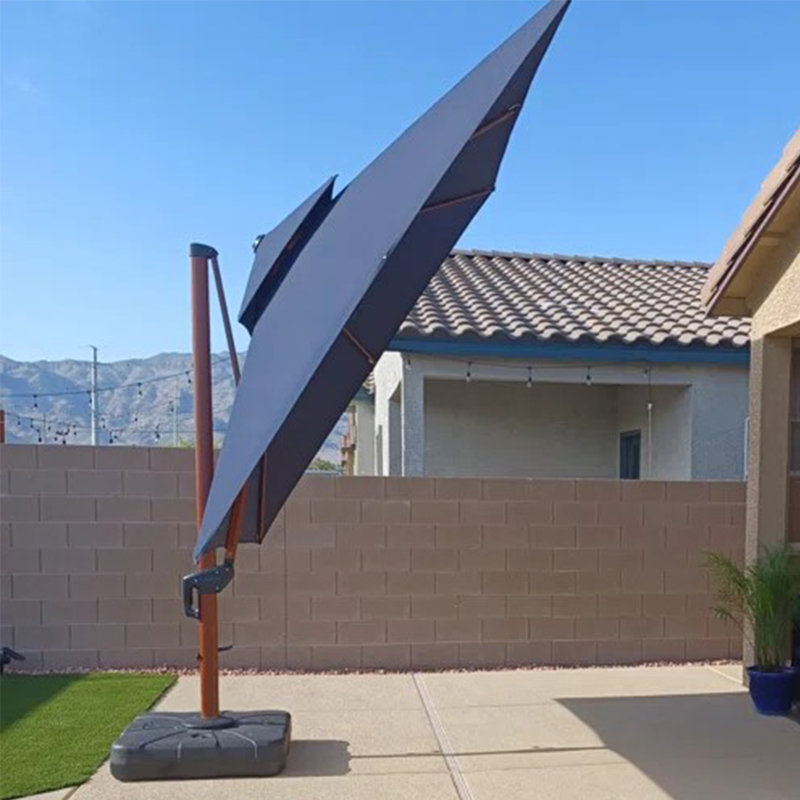 Waddell 120'' Cantilever Umbrella, Navy Blue