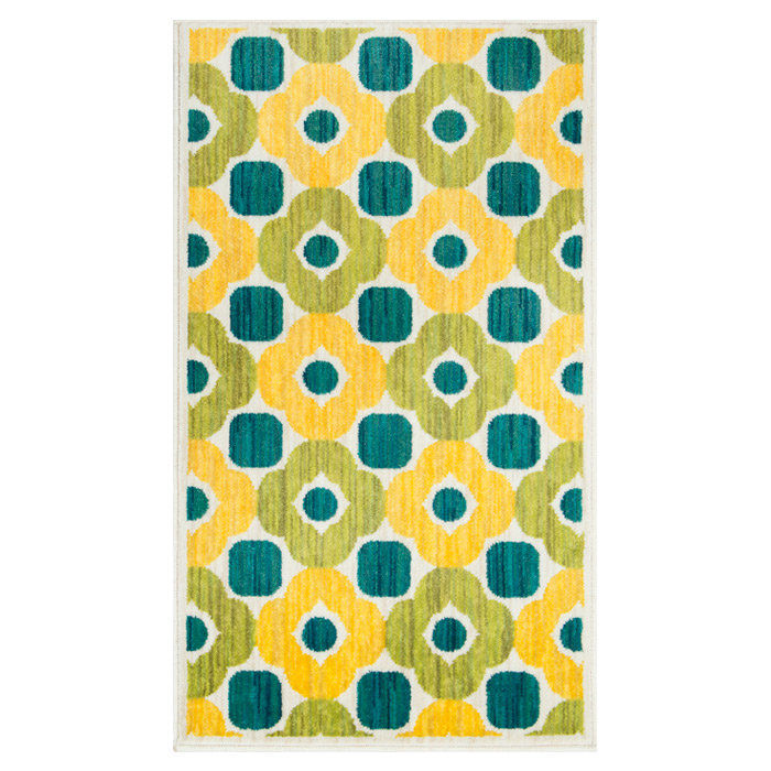 Geometric Indoor Rug, Rectangle 2'2" x 5'