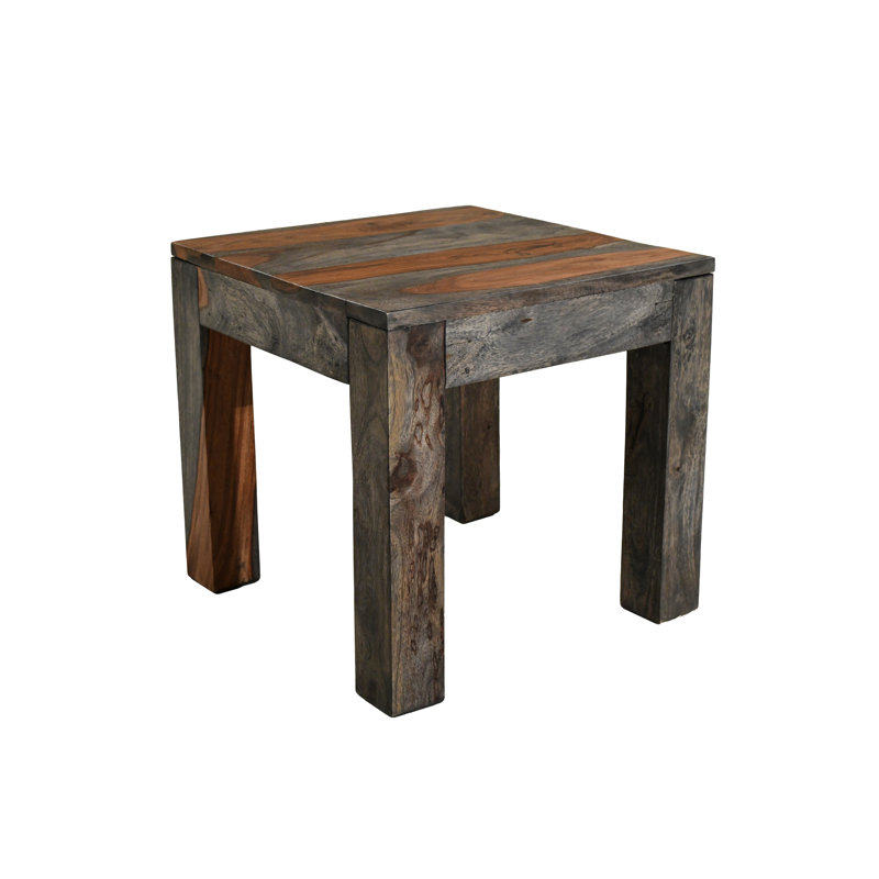 Goa Cube Solid Wood End Table