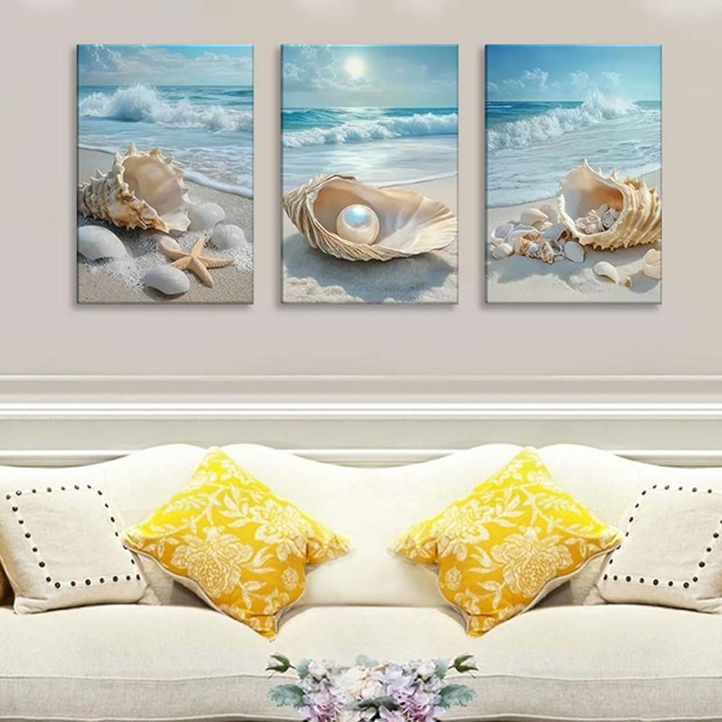 3 Piece Wrapped Canvas Print, 60 cm H x 120 cm W
