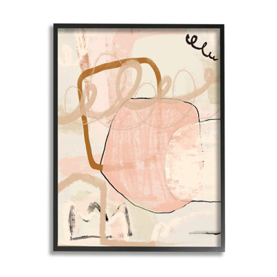 " Contemporary Layered Abstract Shapes " by Kim Allen Painting Print