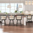 Navarre Swivel Low Back Industrial Upholstered 26.6" H Counter Stool With Steel Frame(Set Of 4)