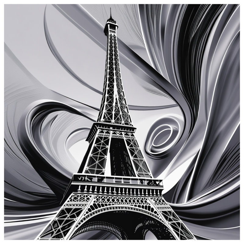 Décoration de salle de bain EiffelTower, L 34 po x L 21 po