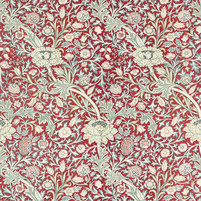 Emery Walker's House Trent Fabric, Madder/Webb's Blue