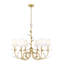 Lustre 6 lumières feuille d'or Parra-123222959