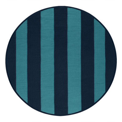 Machine Washable Checkered Blue Area Rug