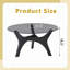 Table basse ronde en verre 31,5 pouces avec base en bois aggloméré noyer-30509779