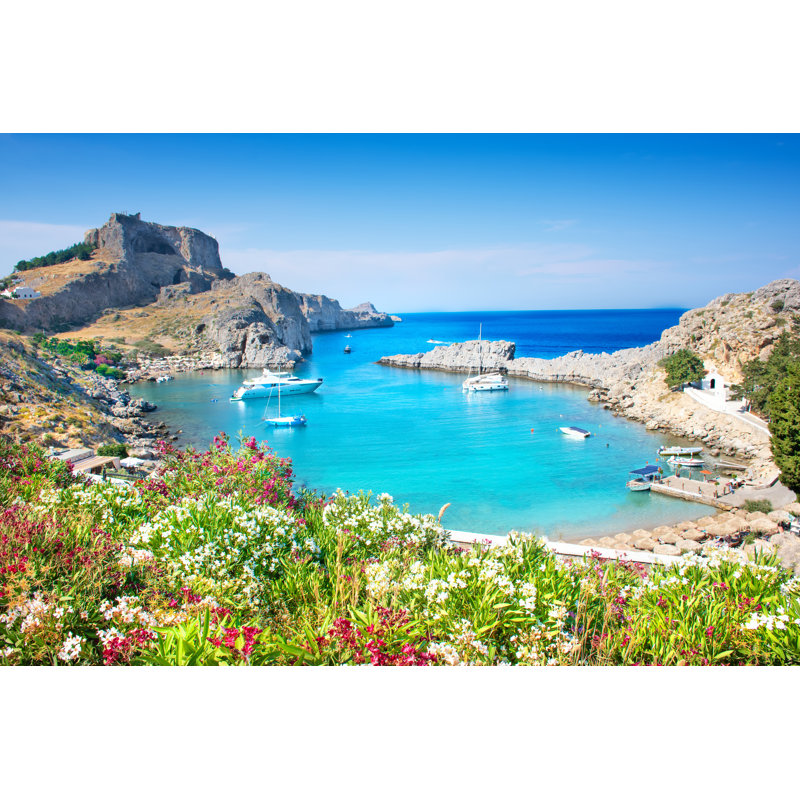Lindos Panoramic by Lubos Kovalik - Wrapped Canvas Print, 30cm H x 46cm W x 3.8cm D