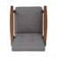Chaise d'appoint Mid-Century moderne, fauteuil capitonné-406265978