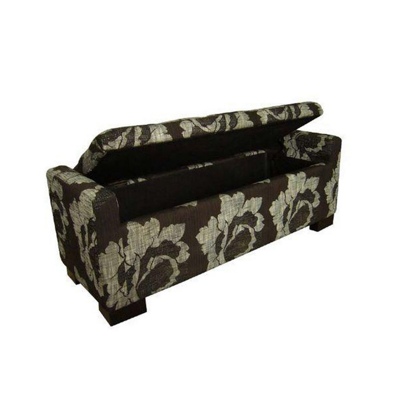 Storage Bench With Floral Pattern