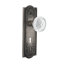 Meadows Plate with Decorative Keyhole and Crystal Meadows Knob