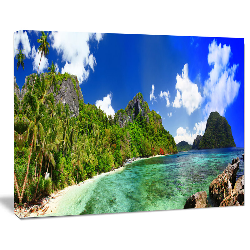 «Tropical Scenery Landscape» par Designart - reproduction de photo sur toile, H 12 po x l 20 po