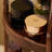 Solid wood rotating makeup storage box Retro dressing table desktop cosmetics storage box