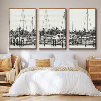 Cosmic Downpour - Ensemble de 3 cadres flottants sur toile
