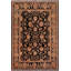 Tapis noir / brun 7 pi 7 po x 9 pi 7 po Kellyanna par Arshs Fine Rugs
