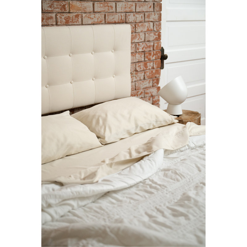 4-Piece Cream Bamboo Full Hypoallergenic Sheet Set, 75" L x 53" W, Cream