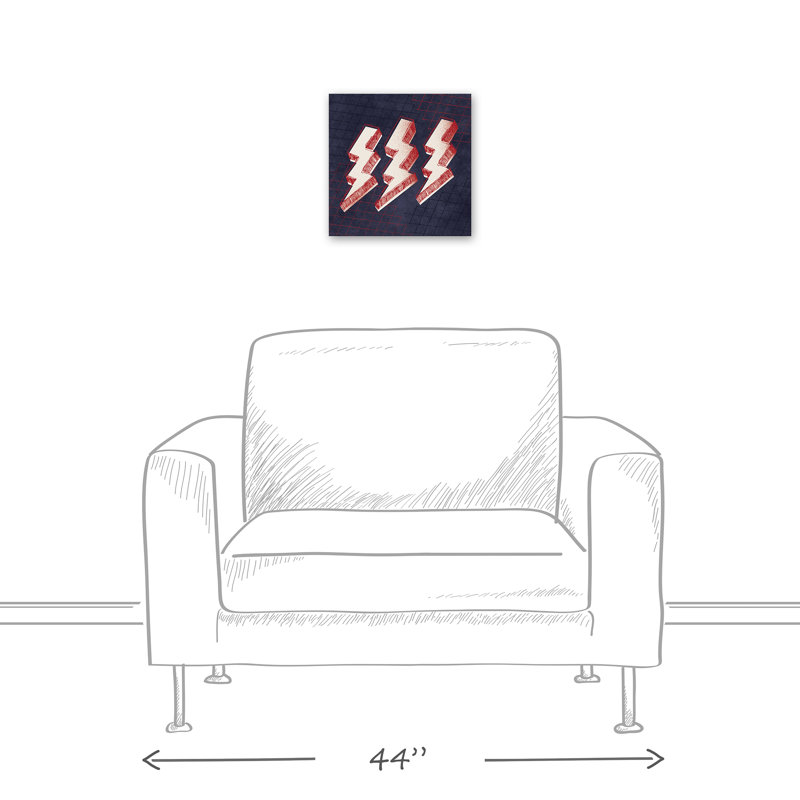 Art sur toile enveloppée d’éclair Morabito, H 12 po x l 12 po x P 1,25 po