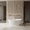 Baignoire de trempage autoportante en acrylique avec robinet 60 po. X 32 po. Dorrit