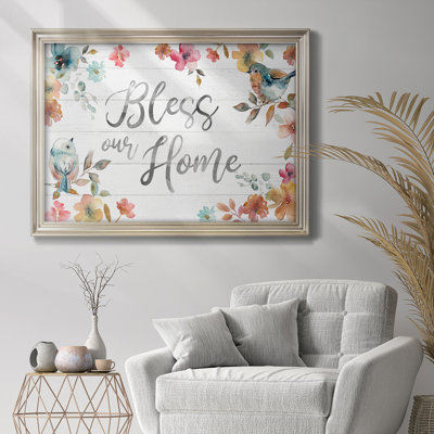 «Bless Our Home», reproduction sur toile encadrée