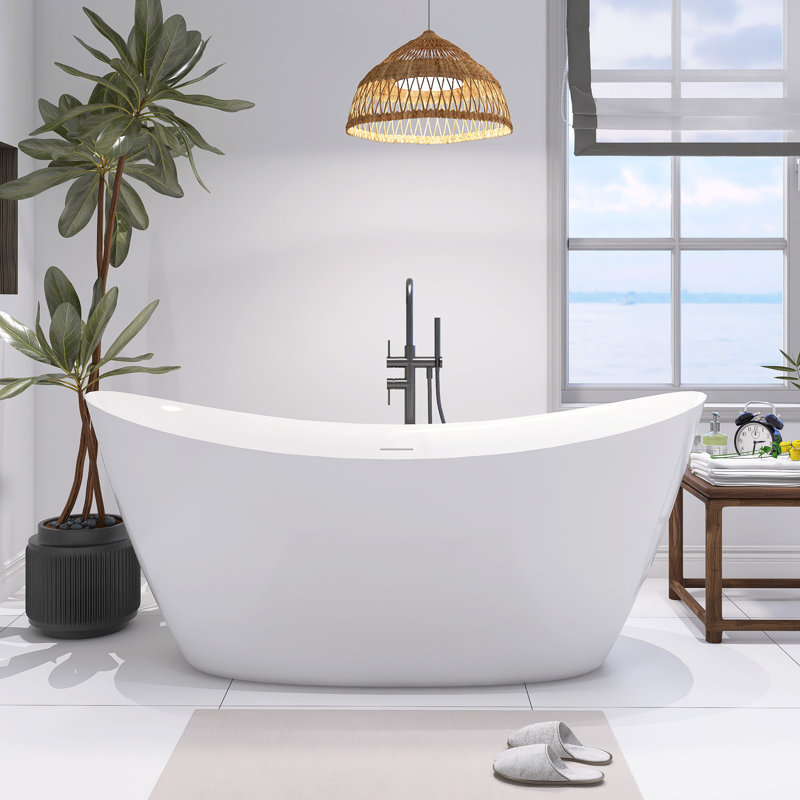 Baignoire de trempage autoportante 66 po