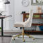 Chaise de bureau, chaise de bureau pivotante rembourrée et capitonnée en velours-130473538-130473542