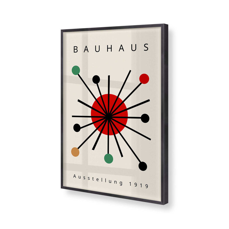 Éclat audacieux du Bauhaus, Cadre simple en zinc patiné, H 15,25 po x l 12,25 po