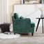 Fauteuil d'appoint Mid-Century avec garniture cloutée pour chambre à coucher ou salon-1831378390