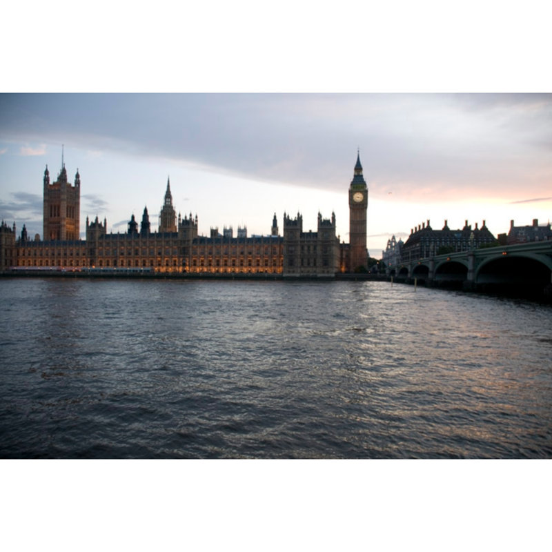 Big Ben On The Water - Wrapped Canvas Art Prints, 20cm H x 30cm W x 3.8cm D