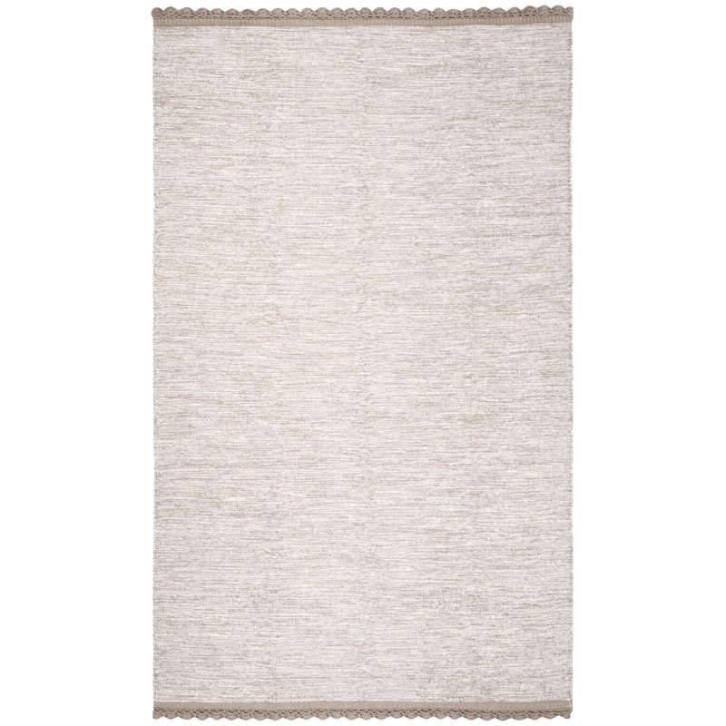 Mohnton Hand Woven Cotton Solid Color Rug, Rectangle 3' x 5'