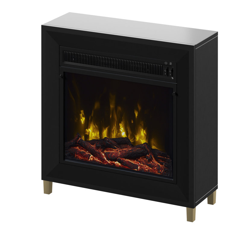 Bloxom Electric Fireplace Heater, Black