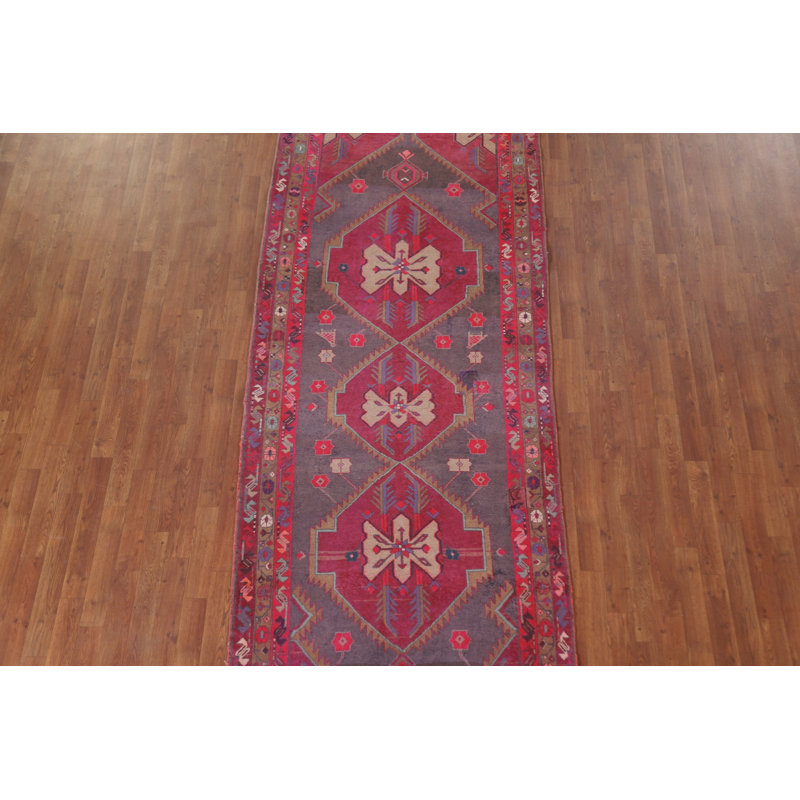 Tapis de couloir géométrique traditionnel 4x11