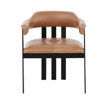 Chrystian 17'' H Genuine Leather Upholstered Armchair