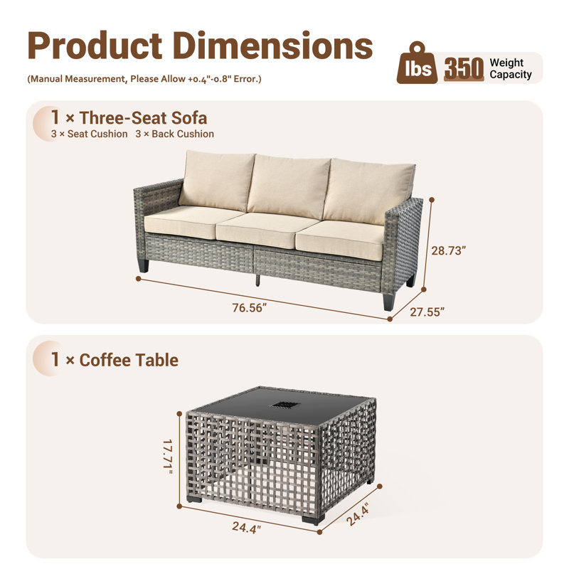 Canapé de patio All Cot, Beige