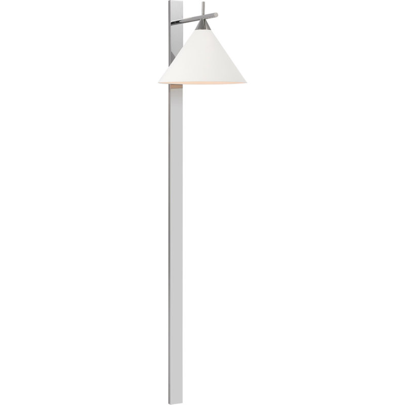 Kelly Wearstler Cleo 56.25" Statement Sconce, Matte White, Polished Nickel