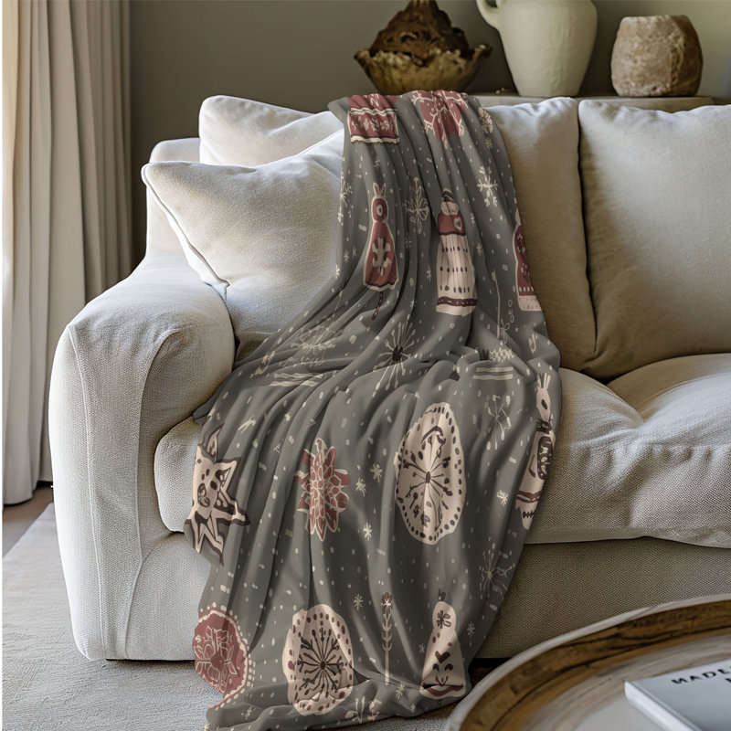 Snowfall Flecks - 1 Piece Premium Blanket, 60" W x 80" L