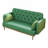Loveseat Sofa With Tulip Pattern, Modern Upholstered Two Seater Sofa With 2 Dumpling-Shaped Throw Pillows, Comfy Couch