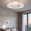  Ventilateur de plafond décoratif de 20 po avec anneau lumineux à DEL, télécommande, moteur réversible et éclairage 3 couleurs à intensité variable, idéal pour la chambre à coucher, le salon ou la salle d'étude-1324276125-1324276124