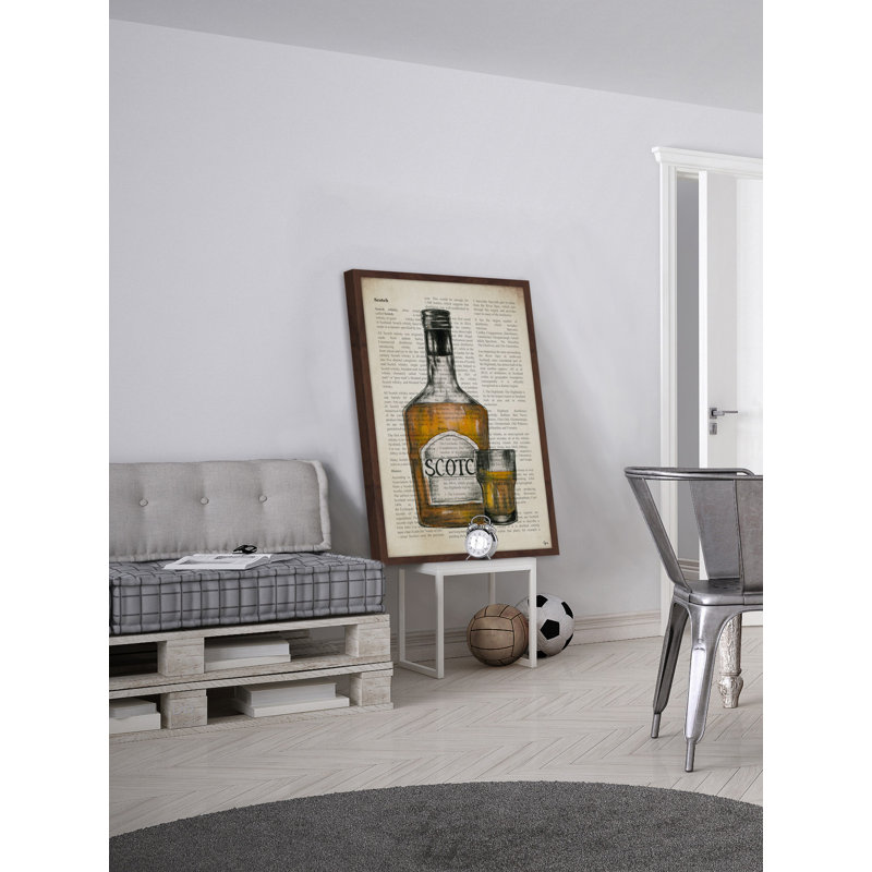 « scotch history », reproduction d’art encadrée, H 24 po x l 16 po x P 1,5 po