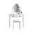 35.43"Modern minimalist solid wood white dressing table with mirror