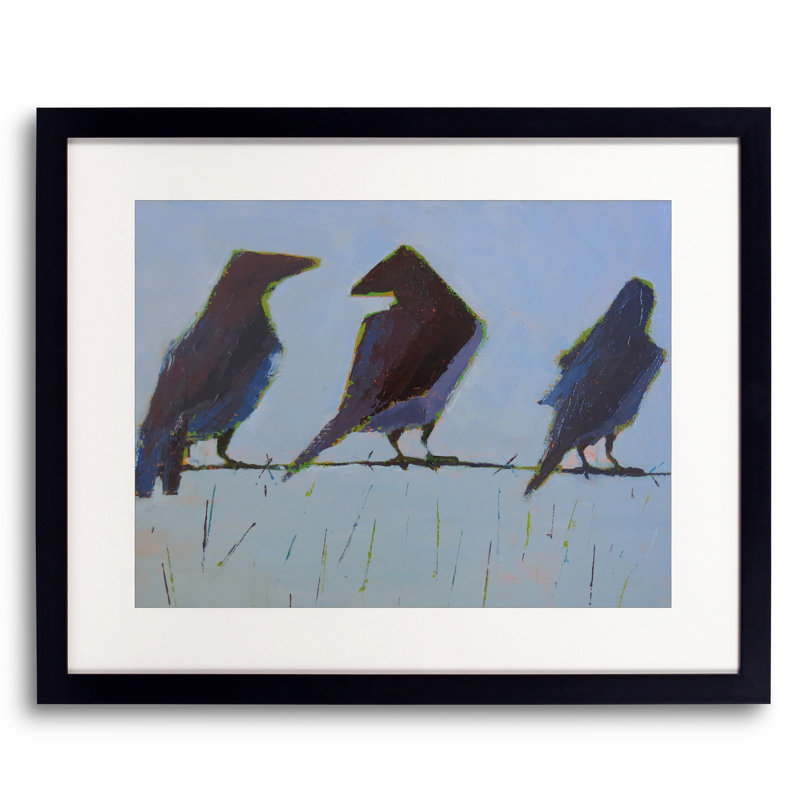 Bird Gossip Print by Phyllis Adams, 16" H x 20" W